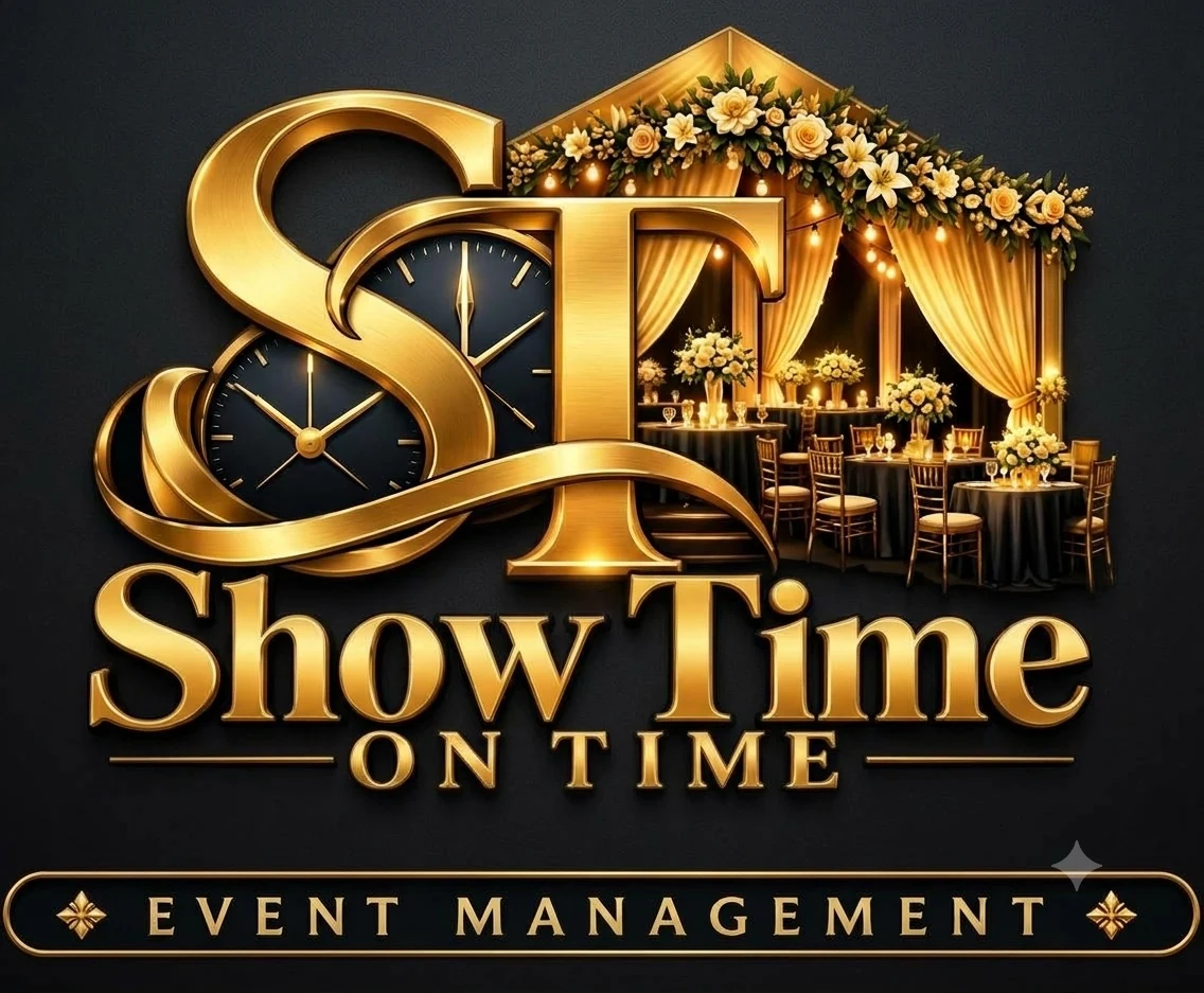 ShowTime OnTime Event Management — original gold signature logo
