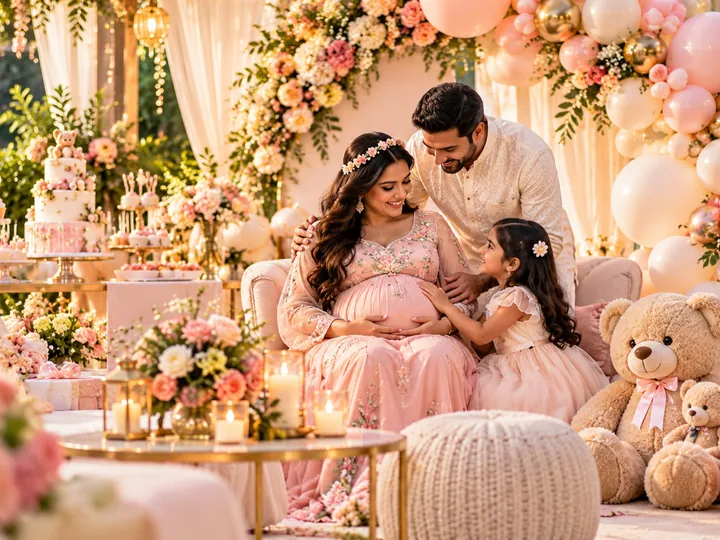 AI event concept: Expectant parents baby shower